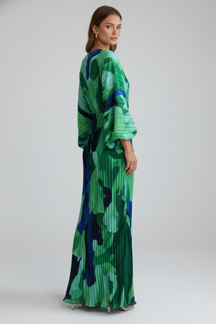 Celestine — Pleated Resort Maxi Dress