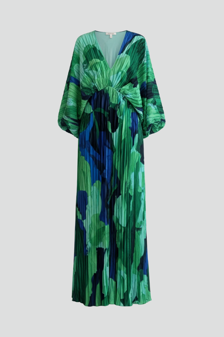 Celestine — Pleated Resort Maxi Dress