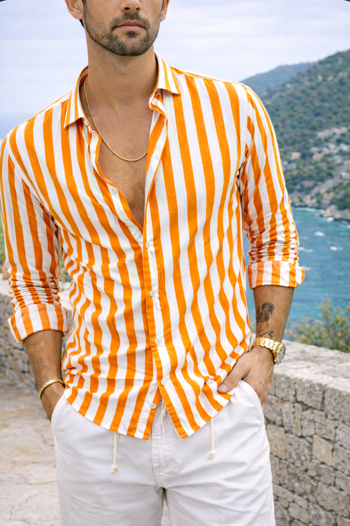Chase — Striped Button-Down Shirt