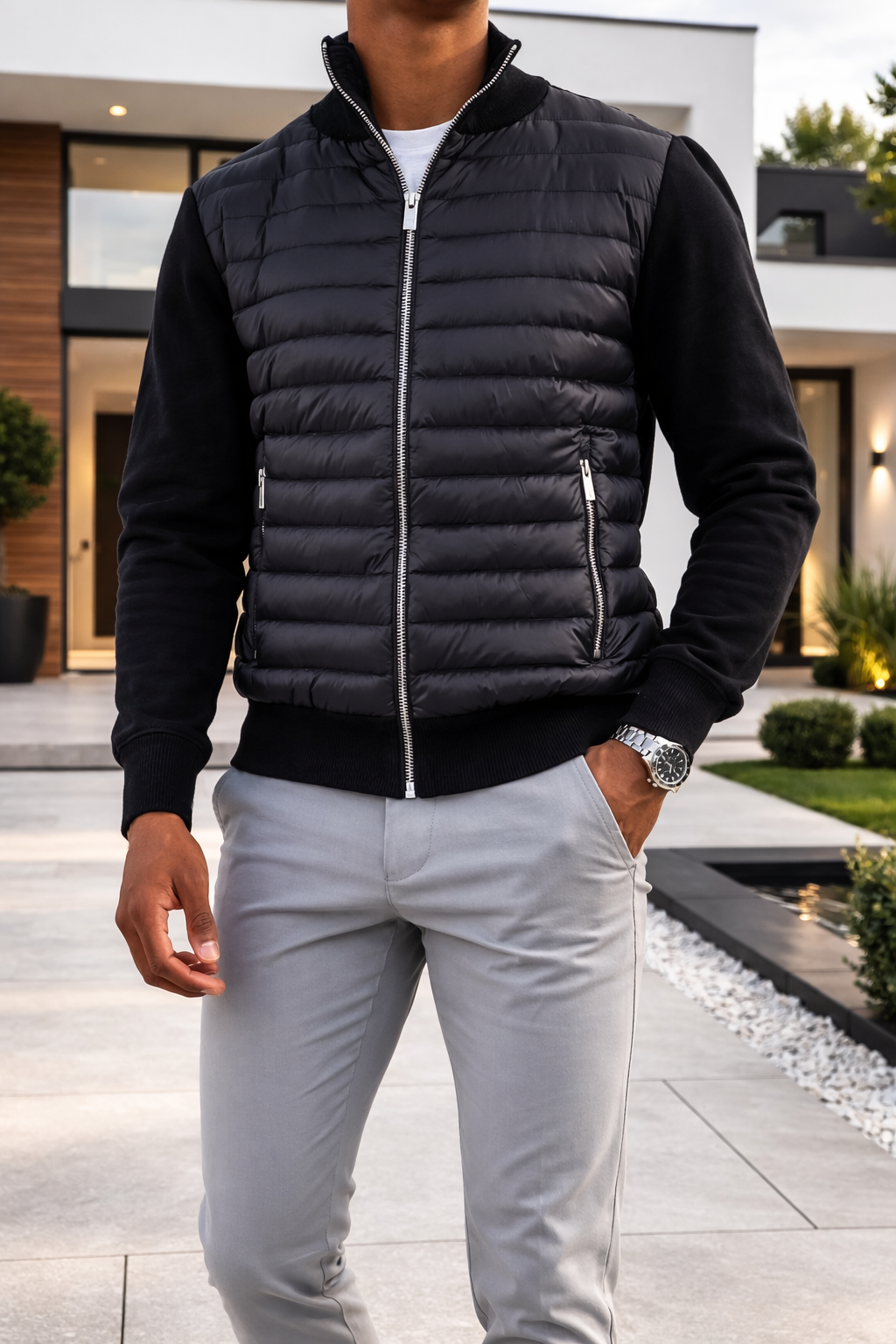 Harmon — Quilted Bomber Jacket