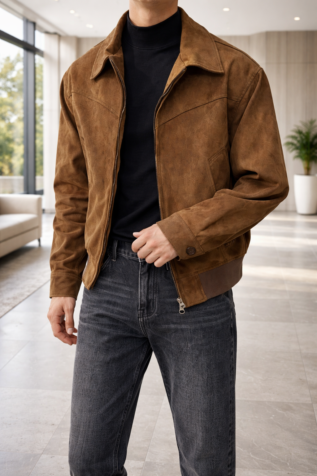 Gaylord — Suede Zip Jacket