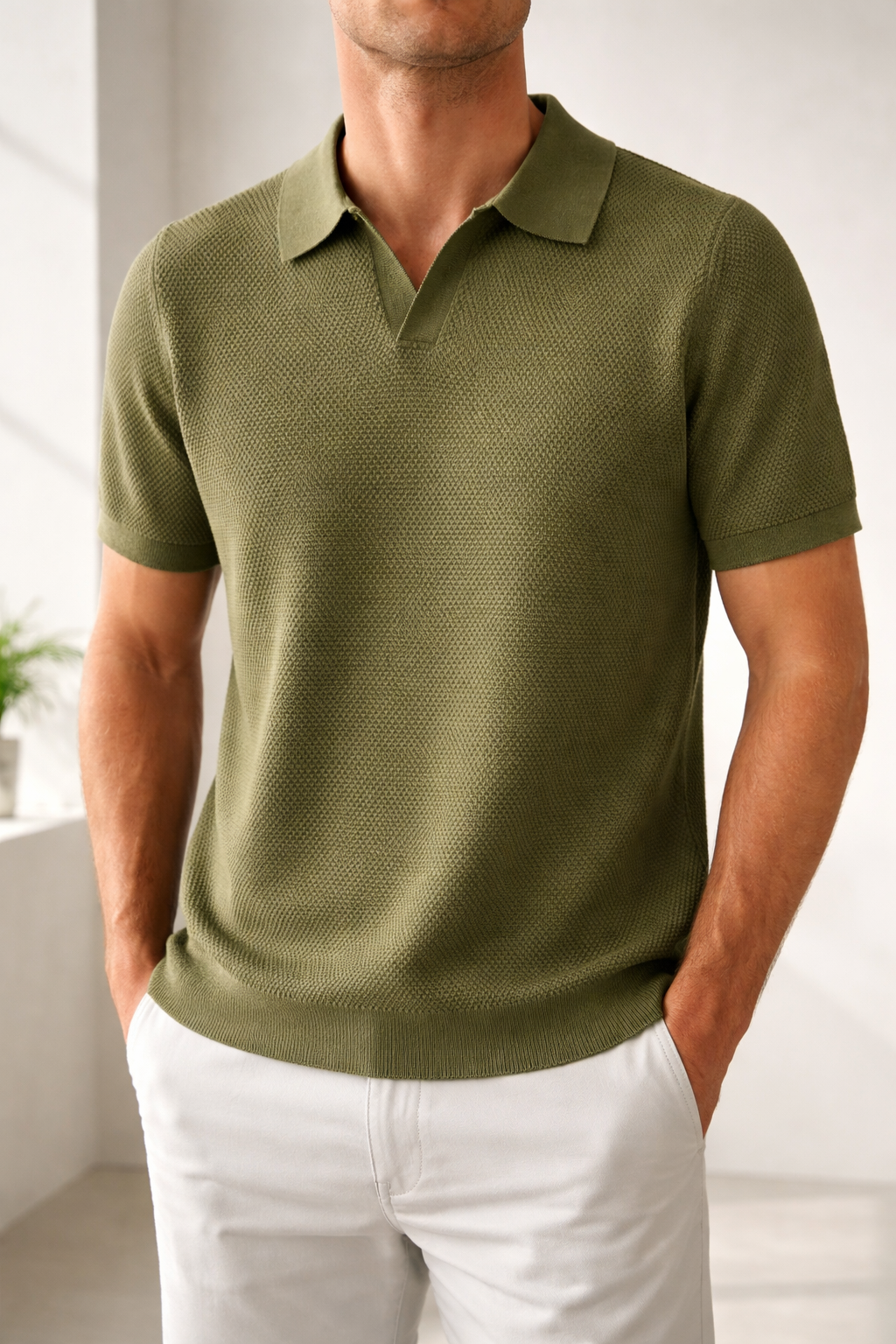 Rick — Textured Knit Polo