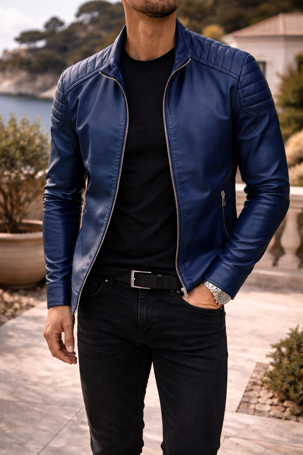 Booker — Zip-Up Leather Jacket