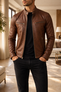 Delmar — Leather Biker Jacket