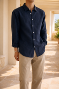 Drew — Lightweight Linen Button Shirt