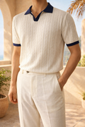Wyatt — Contrast-Trim Knit Polo