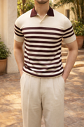Colt — Striped Knit Polo