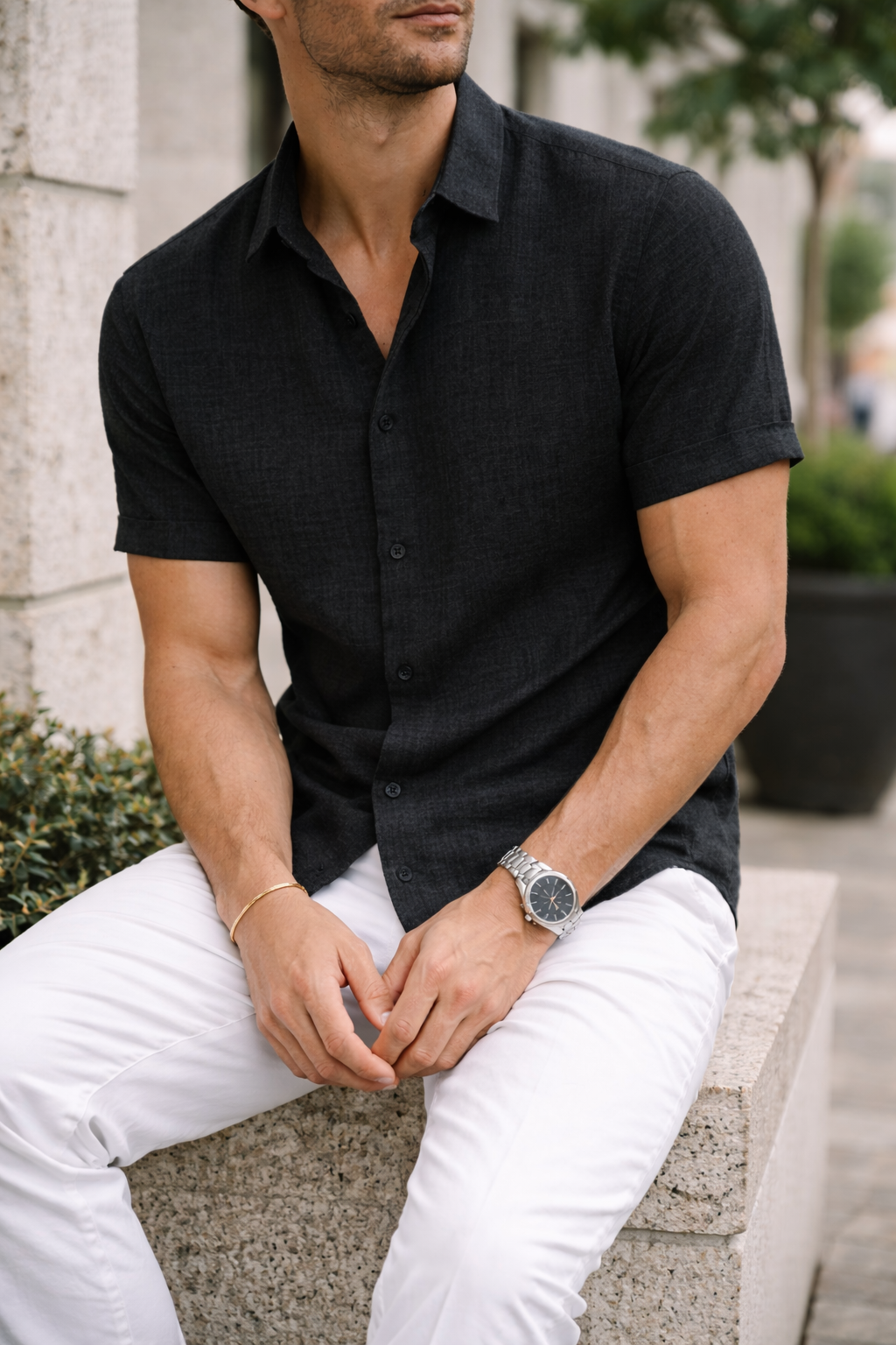 Wade — Short-Sleeve Button Shirt