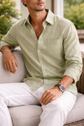 Blake — Linen Long-Sleeve Shirt