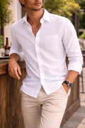 Blake — Linen Long-Sleeve Shirt