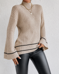 Emma — Women's Color-Block Turtleneck Sweater