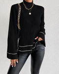 Emma — Women's Color-Block Turtleneck Sweater