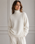 Charlotte — Women's High-Neck Pullover Sweater