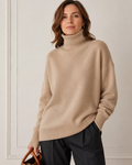 Charlotte — Women's High-Neck Pullover Sweater