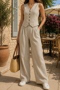 Georgiana — Waistcoat & Wide-Trouser Set