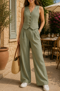 Georgiana — Waistcoat & Wide-Trouser Set