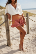 Peggy — Ruffle-Edge Cotton Shorts