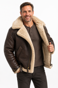 Nash — Men's Faux-Shearling Moto Jacket