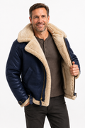 Nash — Men's Faux-Shearling Moto Jacket