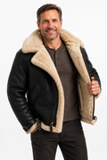 Nash — Men's Faux-Shearling Moto Jacket