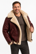 Nash — Men's Faux-Shearling Moto Jacket