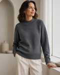 Liesel — Women's Cashmere Mock-Neck Sweater