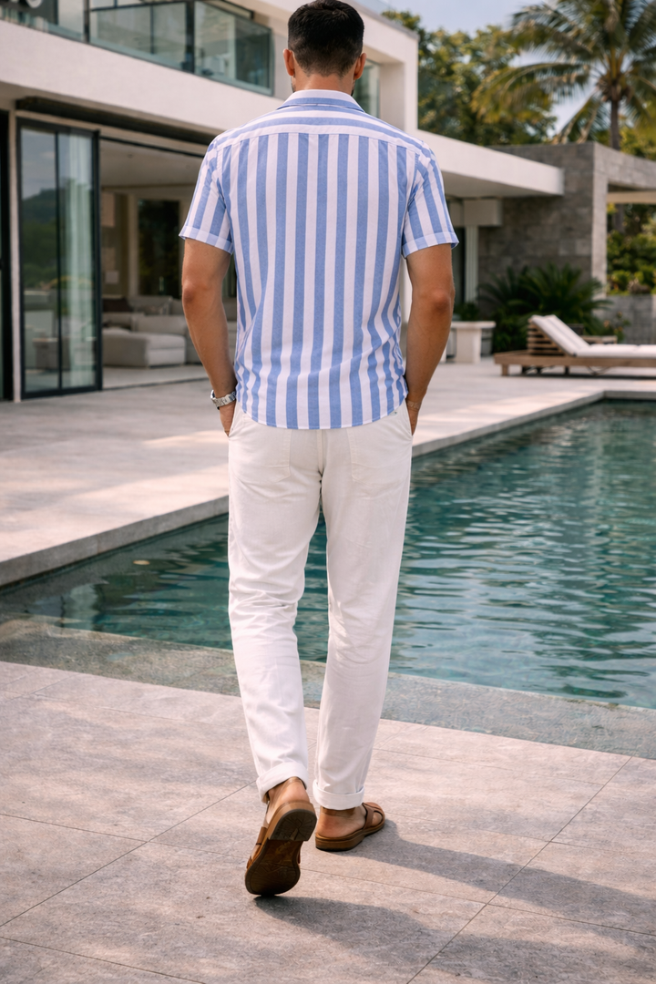 Chance — Linen Shirt &amp; Straight-Leg Trousers Set