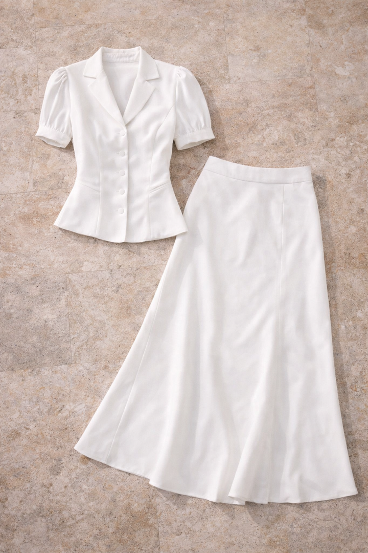 Leontine — Blouse &amp; Midi Skirt Set