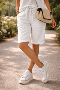 Chloe — Cotton Knee-Length Shorts