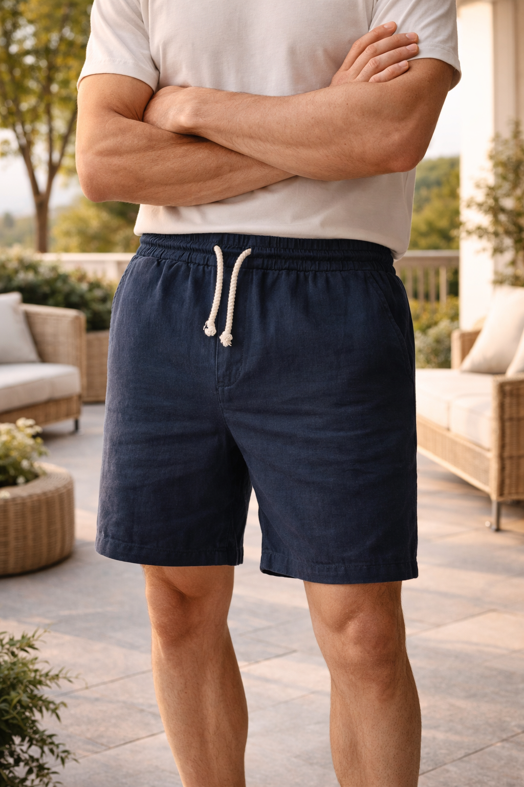 Holt — Drawstring Linen Shorts