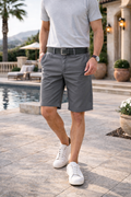 Ward — Belted Cotton Twill Cargo Shorts