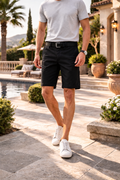 Ward — Belted Cotton Twill Cargo Shorts