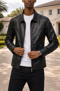 Samson — Classic Leather Zip Jacket