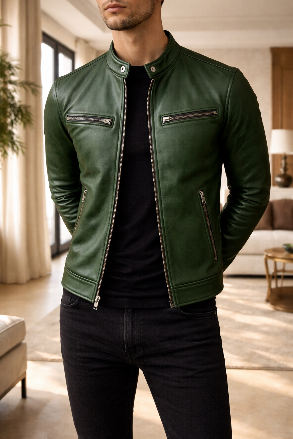 Delmar — Leather Biker Jacket