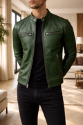 Delmar — Leather Biker Jacket