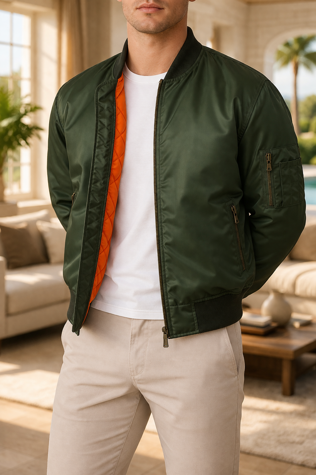 Murphy — Quilted-Lined Bomber Jacket
