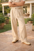 Weston — Pleated Wide-Leg Linen Trousers