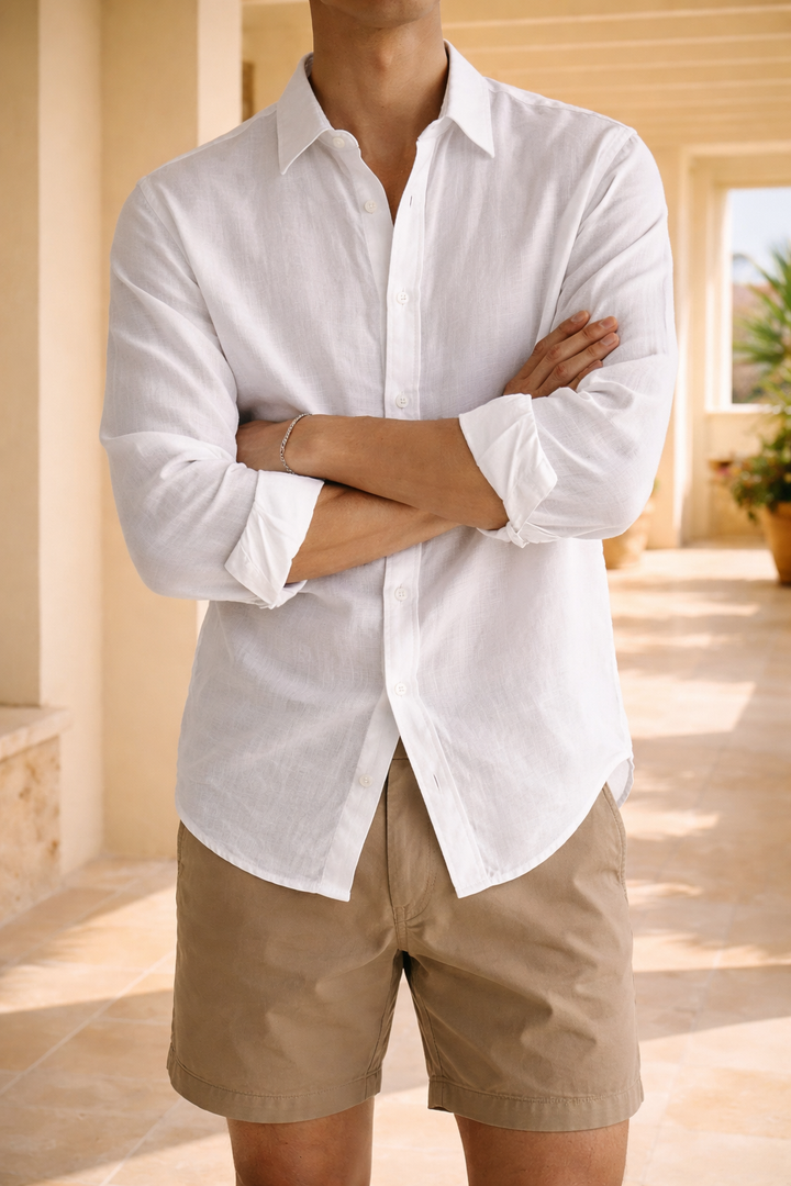 Drew — Lightweight Linen Button Shirt