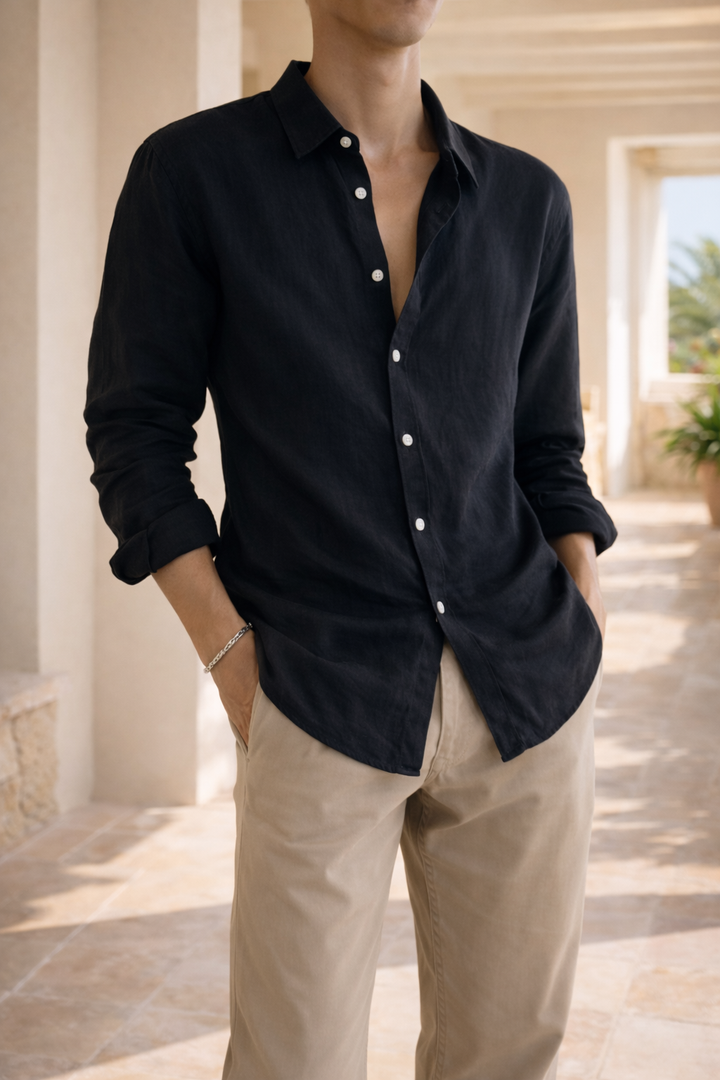 Drew — Lightweight Linen Button Shirt