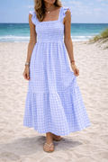 Gwendolen — Gingham Smocked Maxi Dress