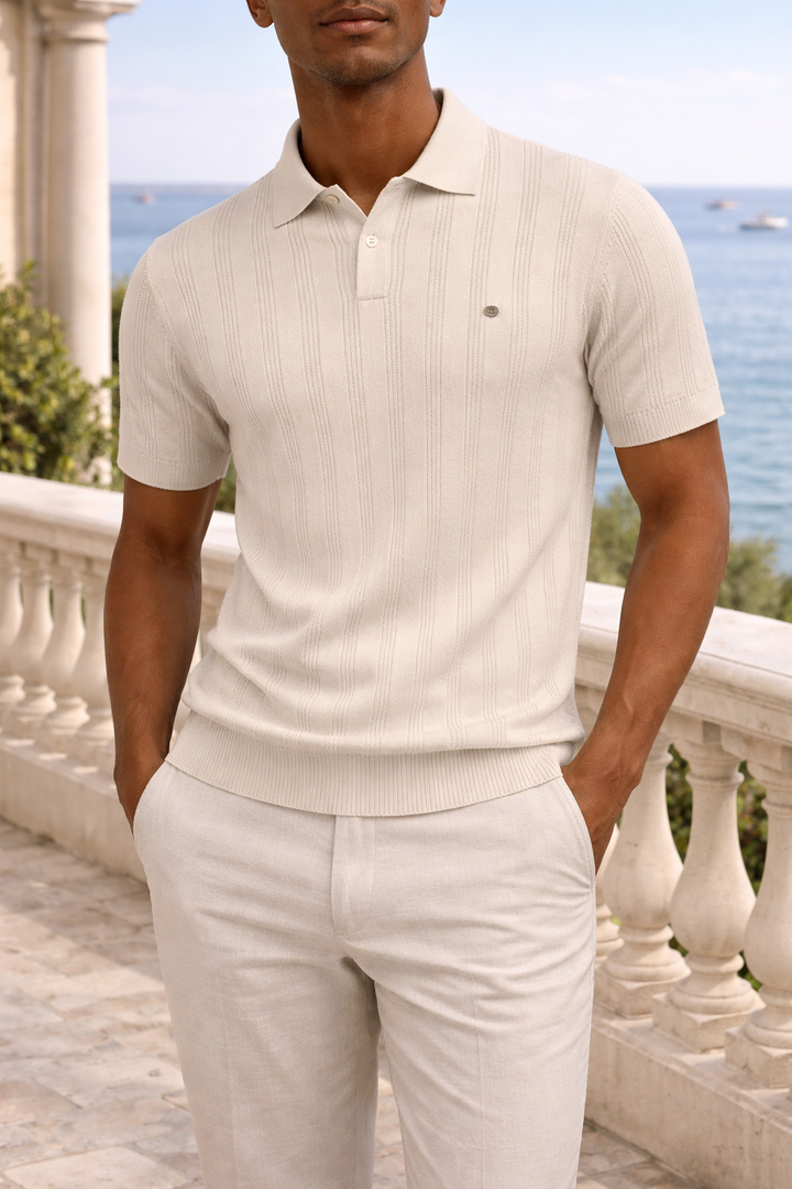 Doug — Textured Knit Polo