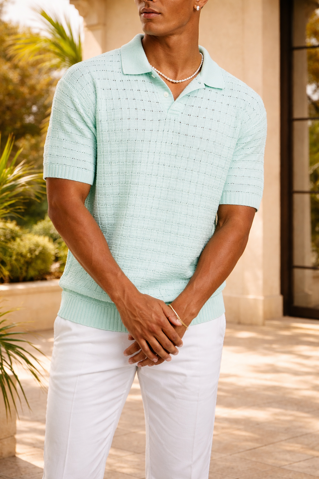 Paul — Open-Collar Knit Polo