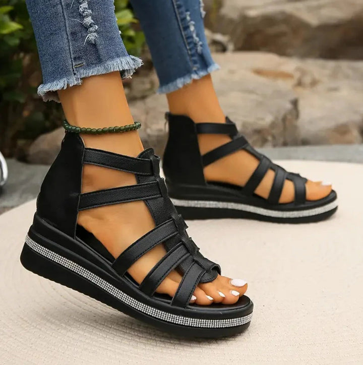 Rue Sandal — Elegant Wedge Sandals