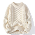 Philippa — Women's Fisherman Cable-Knit Crew Sweater