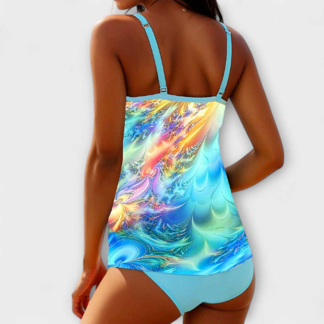 Daisy — Watercolor Print Tankini Set