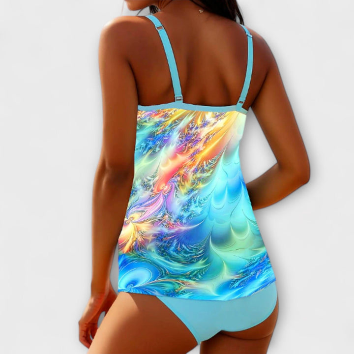 Daisy — Watercolor Print Tankini Set