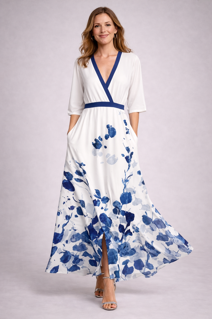Sigrid — Elegant Floral Maxi Dress