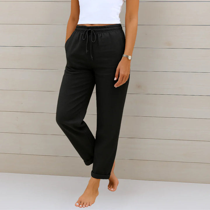 Felicity — Linen-Stretch Tailored Trousers
