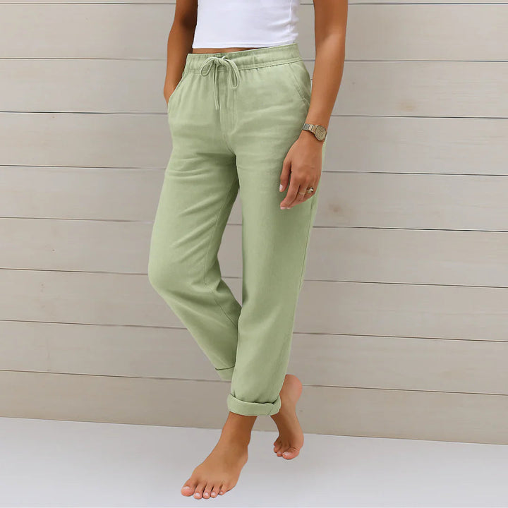 Felicity — Linen-Stretch Tailored Trousers