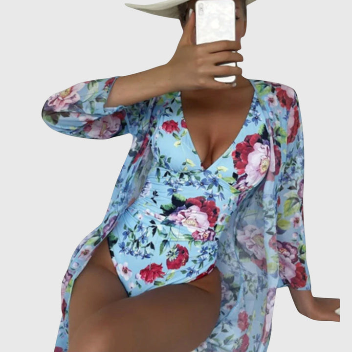 Freya — Floral One-Piece with Cover-Up